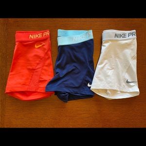 Nike Pro Short Set Blue White Orange small